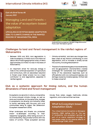 EbA Info Brief India #3: Managing Land and Forests – the value of ecosystem-based adaptation 