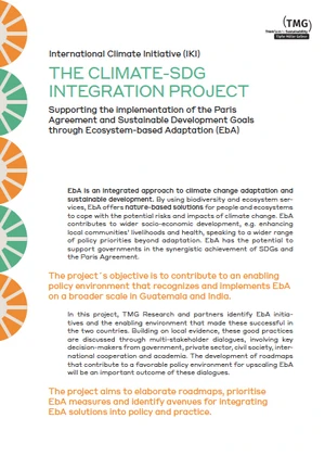 Climate-SDG integration project flyer